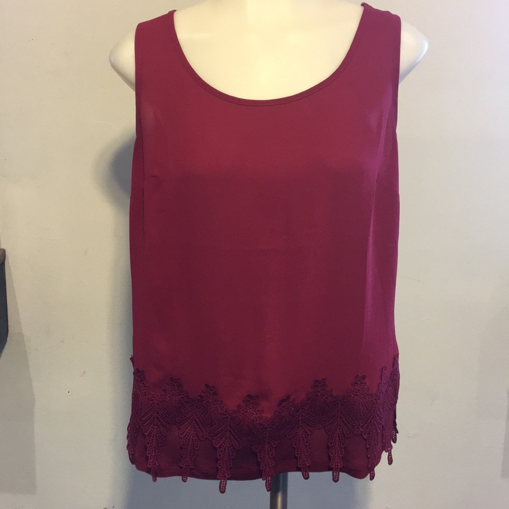 New York and Company Lace Detail Tank size small